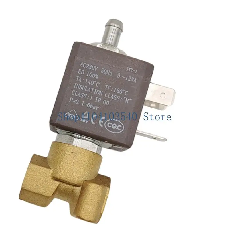 02DC Copper Electric Solenoid Valves Steam Gas Solenoid Water Valves Coffee Maker Parts for Coffee Maker Steam Air Waters Boiler