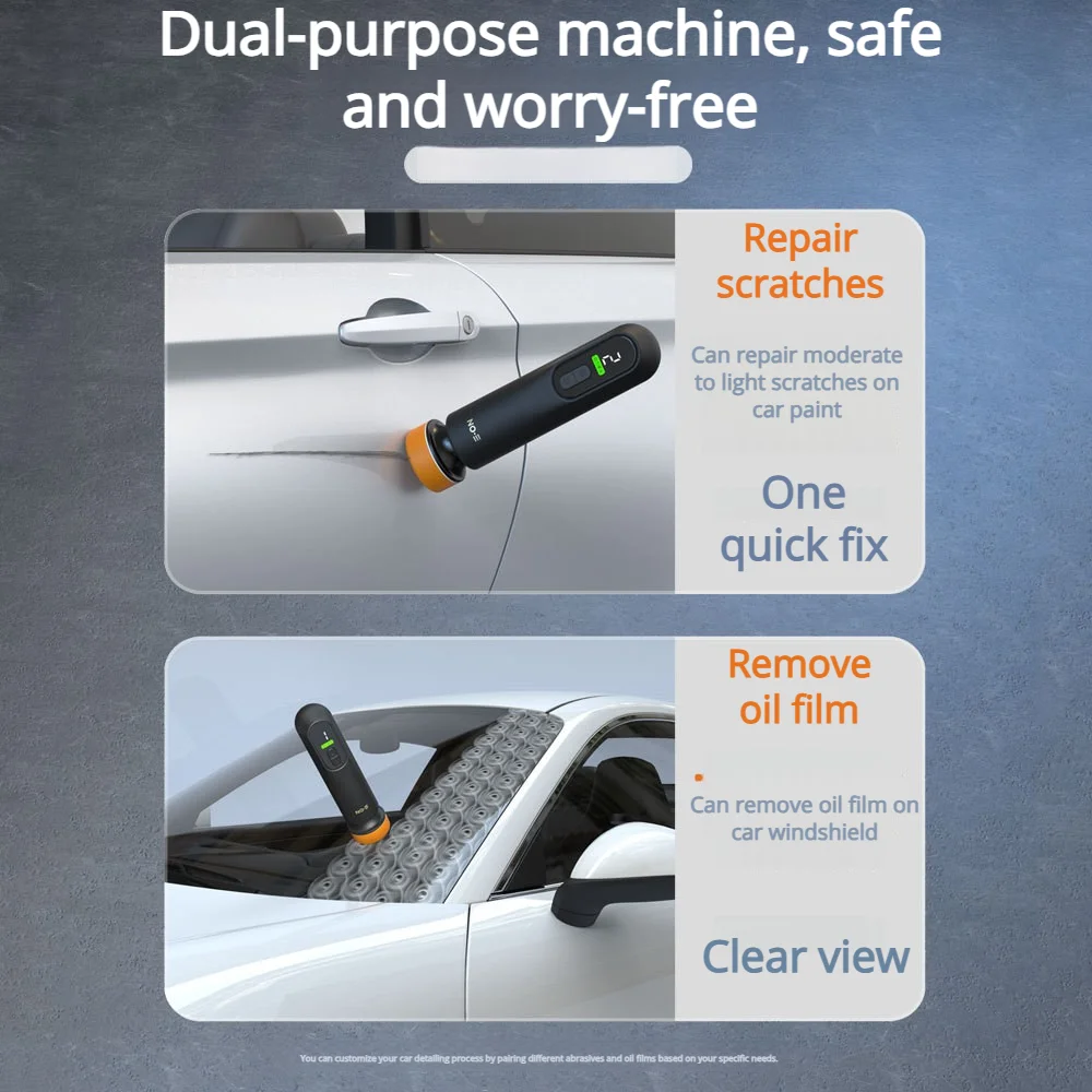 نموذج جديد سيارة الملمع يده آلة تلميع لاسلكية نافذة السيارة زجاج زجاج فيلم النفط آلة تنظيف الصبح Repai #4