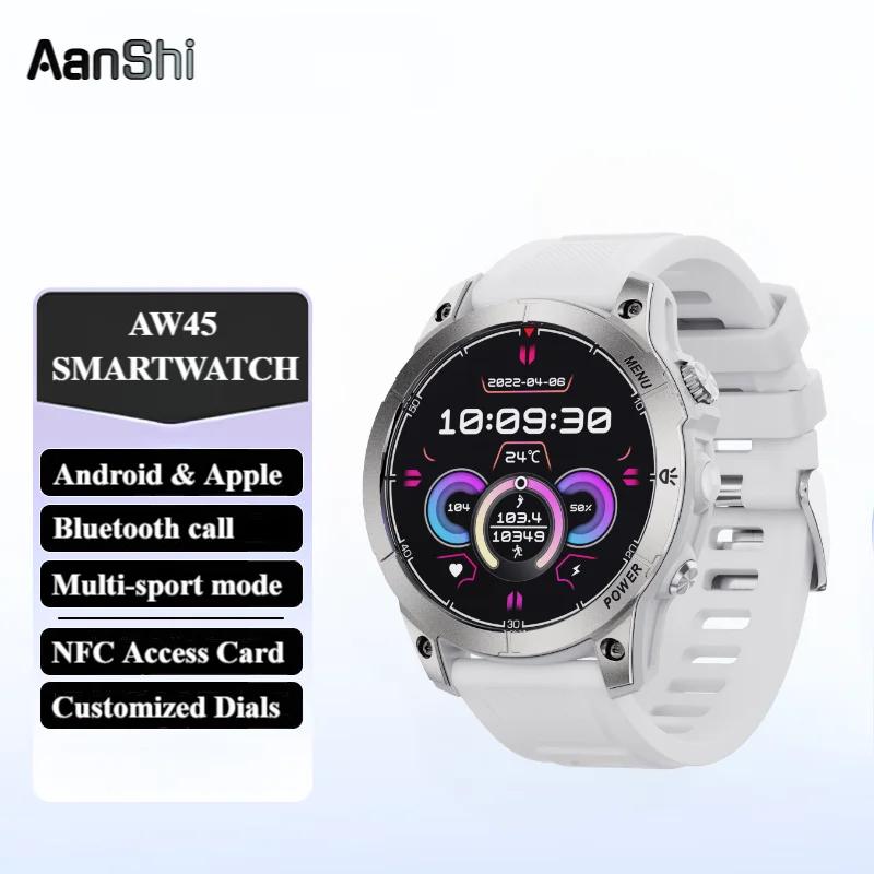 

2025 Men's SmartWatch Sports Tracker ,430mAh Battery ,NFC ,Compass ,Women's Smart Watch ,Compatible with Apple & Android