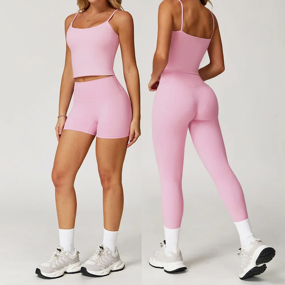 

Women's Tracksuit 2 Pieces Yoga Set Workout Clothes Running Sportswear Gym Clothing High Waist Leggings Fitness Bra Sports Suits