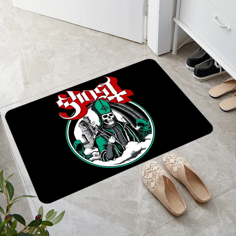 1pc，G-Ghosts Band Rock And Roll Room Rugs Ac Dc Living Room Bedroom Sofa Door Mat, Decorative Carpet Game Non-Slip Floor Mat