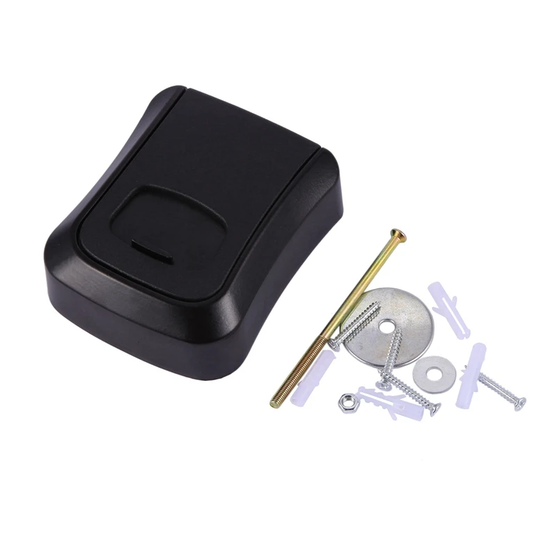 Черный замок для ключей с паролем, настенный Футляр для ключей из цинкового сплава, погодозащищенный 4-значный комбинированный замок для хранения ключей