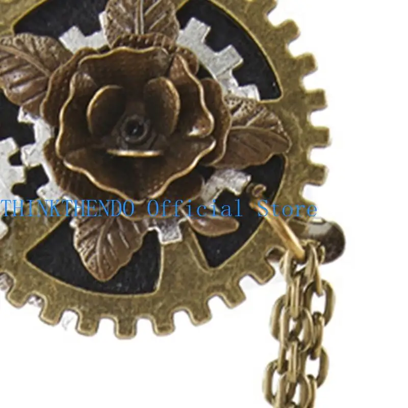 39BB دبابيس طوق بروش معدني تروس steampunk #3