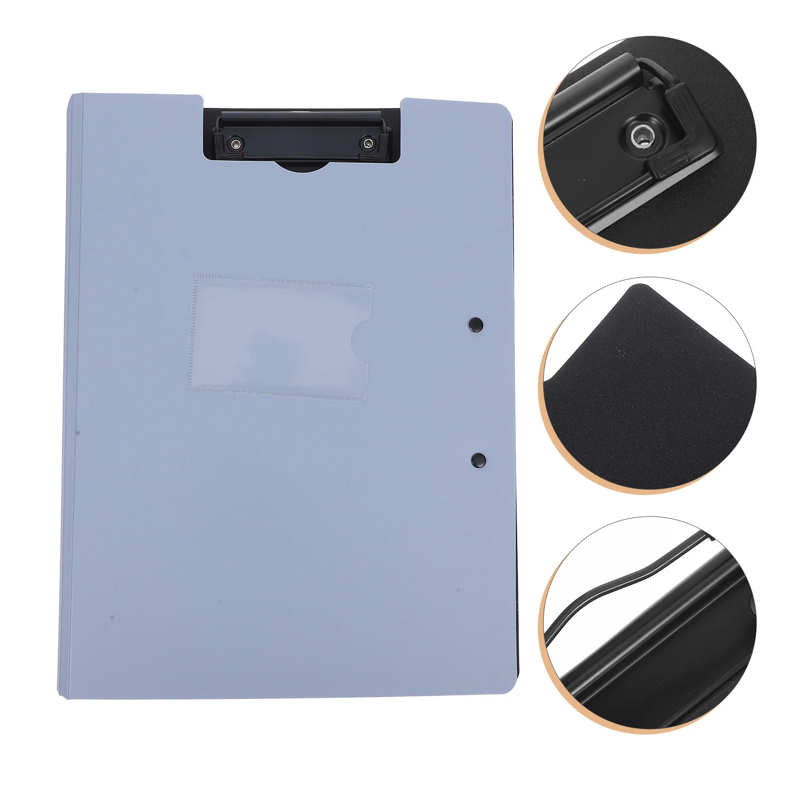

1pcs A4 Folder Clipboard Dual Clip Design Foldable Document Holder For Office School Nursing Medical File Storage