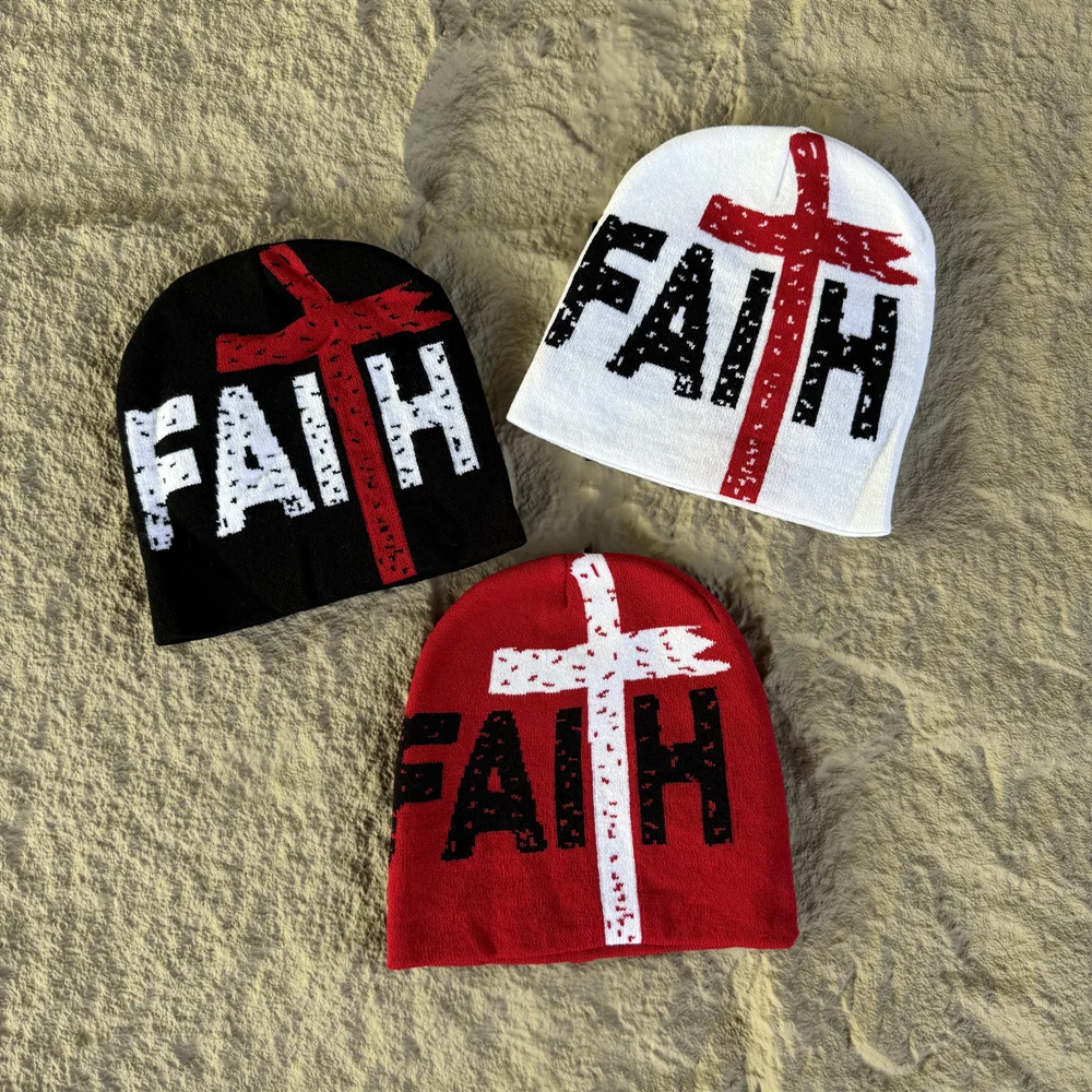 Daily Outdoor Streetwear Retro High Quality Letter Pattern Beanie Embroidery Hat Casual 100%Cotton Stretchable Cap For Men Women