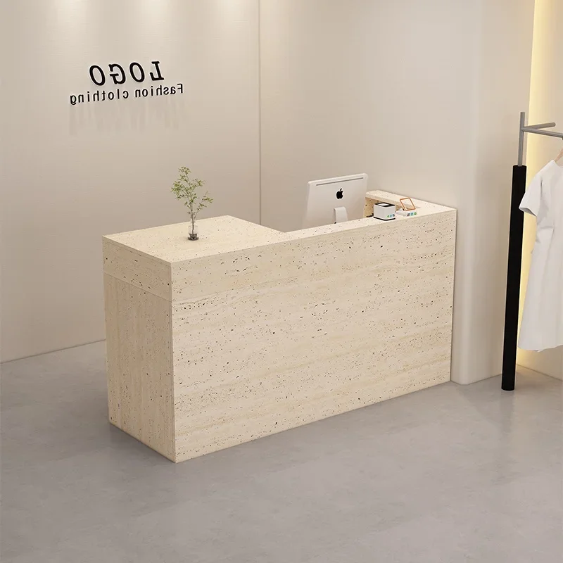 Aesthetic Office Reception Desk Luxury Trendy Nordic Reception Desk Modern Display Salon Vintage Bancone Commercial Furniture