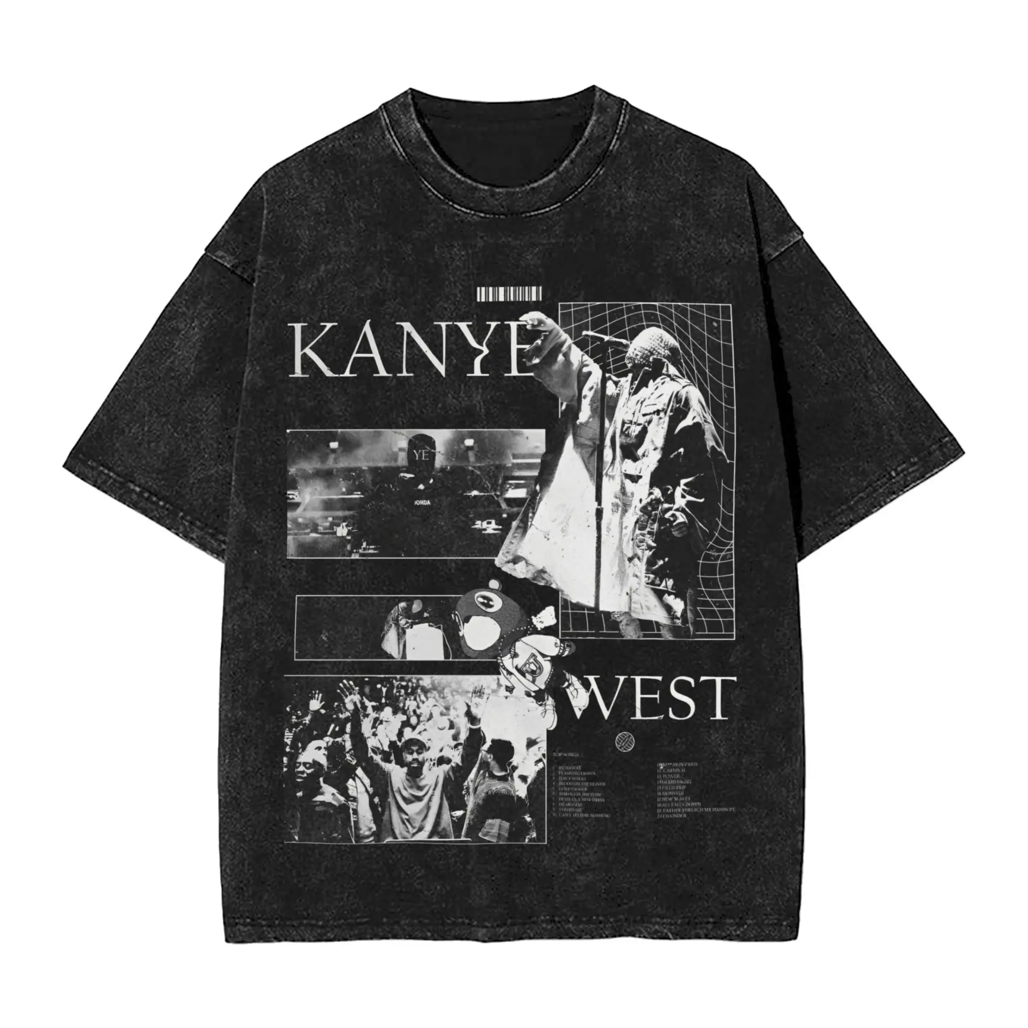 

Футболка Kanye West, мужские винтажные футболки из 100% хлопка, футболки с круглым вырезом и короткими рукавами, одежда для вечеринок