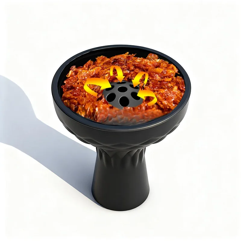 GENIESSEN SIE JETZT die hochwertige Silikon-Tabakschale mit 7 Löchern für Shisha, Hookah, Zigarettenhalter und Chicha-Zubehör.
