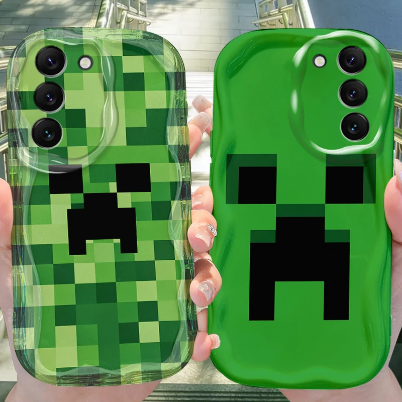C-Creeper Pixel Block Hülle für Samsung Galaxy A50 A50S A37 A36 A35 A34 A32 A26 A25 A24 4G A23 A21S A20S A17 A16 5G A15 A14 Cover