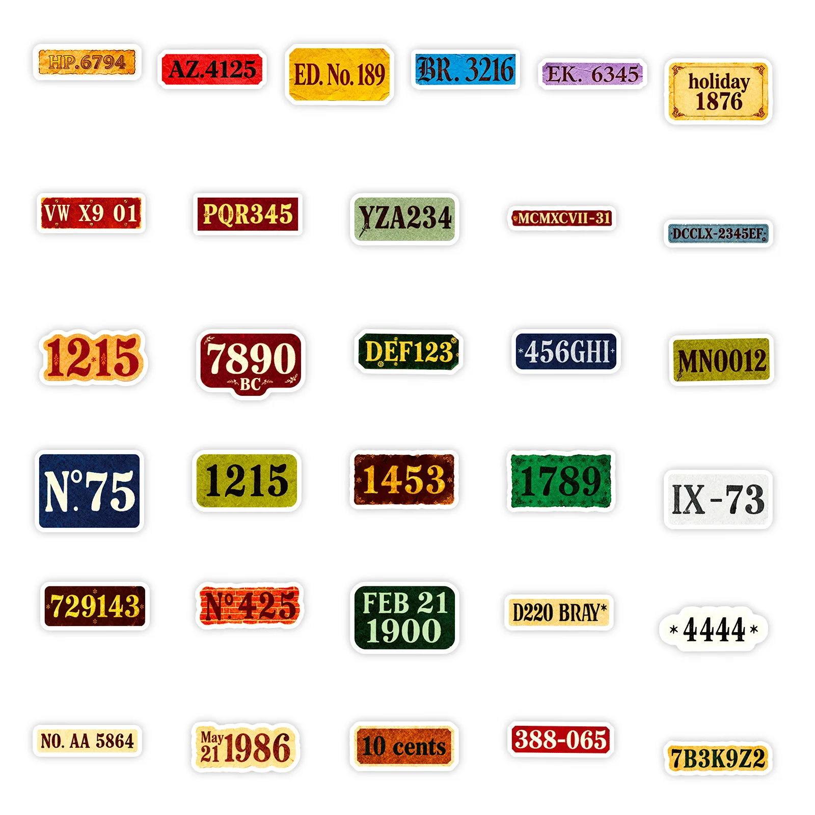 56 pezzi numero lettera adesivi cartoni animati etichetta decorazione graffiti retrò giocattoli fai da te frigorifero laptop chitarra auto bici skateboard decalcomanie