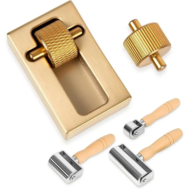 

Special For Leather Edge Roller Oil Painting Box With 2 Brass Rollers, Edge Treatment Tool For Leather DIY