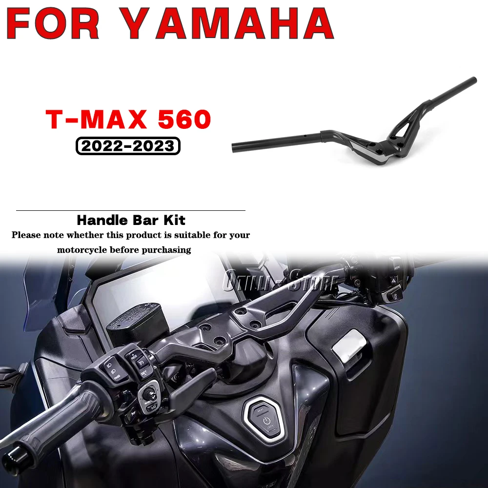 For YAMAHA T-MAX560 2022 2023 Motorcycle modification accessories New CNC Handlebar Steering Handle Bar Black Kit