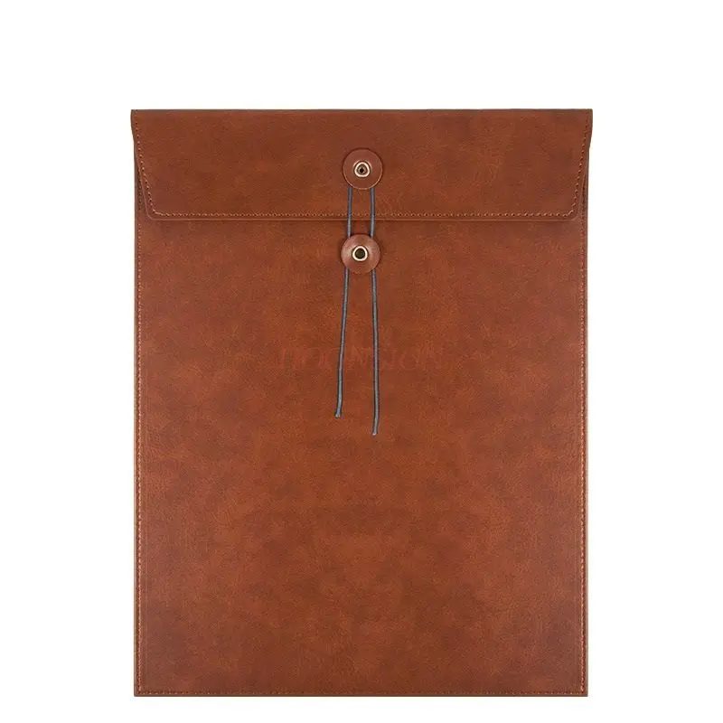 A4 Business Leather Document Bag Large Capacity Handheld Simple Data Archive Bag High end Meeting Storage Bag Bid