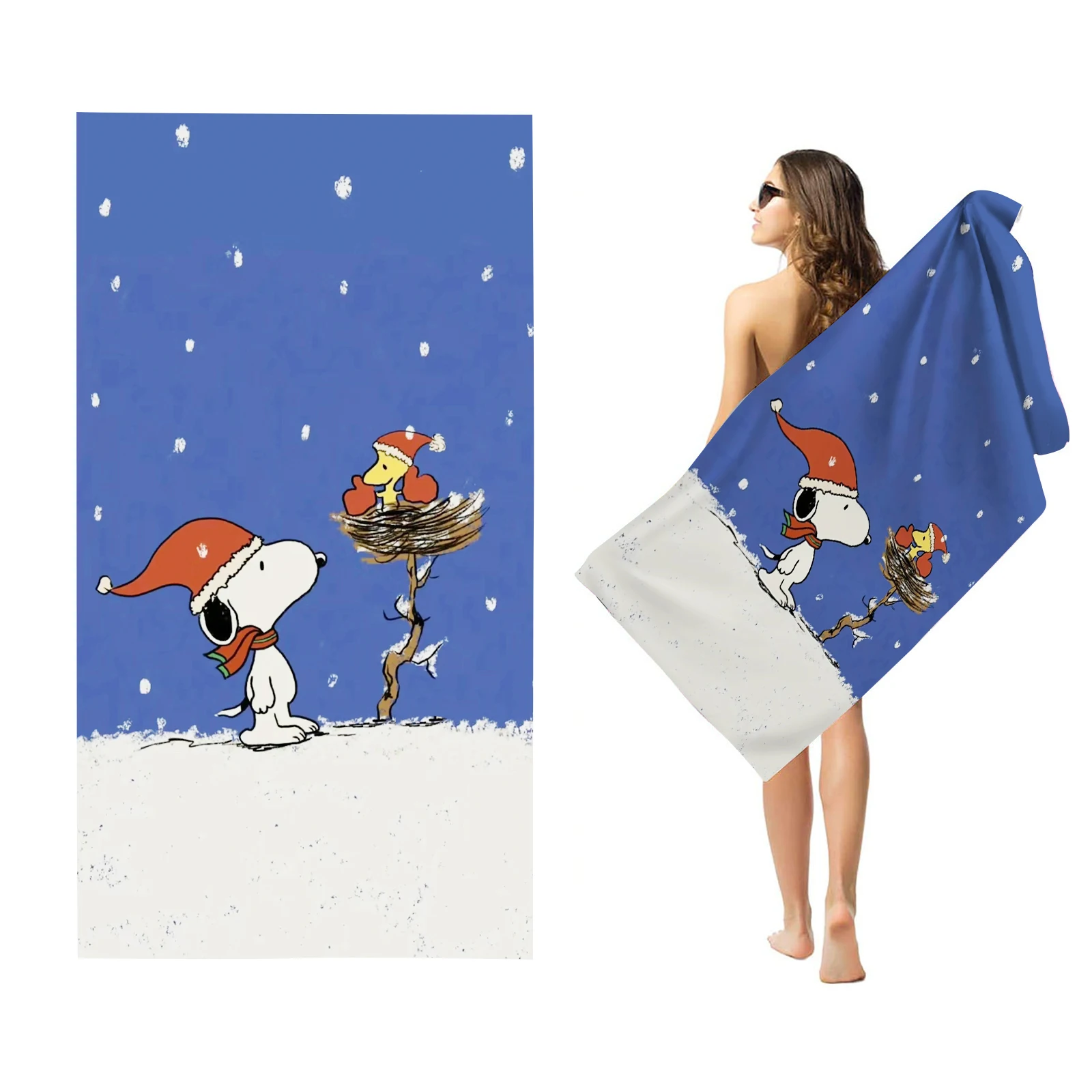 Snoopy Cute Room Decor For Beach Towels Shower Towel Sauna Travel Spa Microfiber Quick Dry Gym Accessories