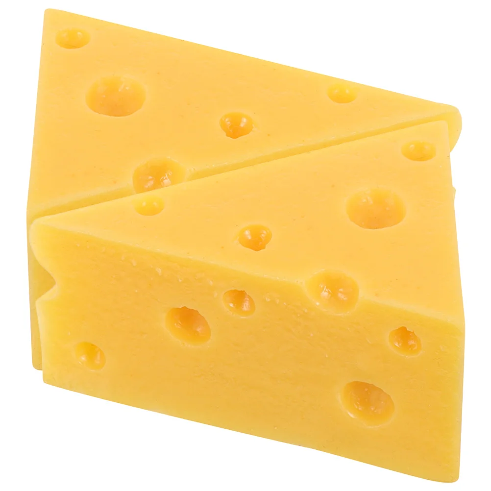 2 Pcs Vegetable Simulation Cheese Decorate Cake Decorations Decorative Resin Food Models Decors