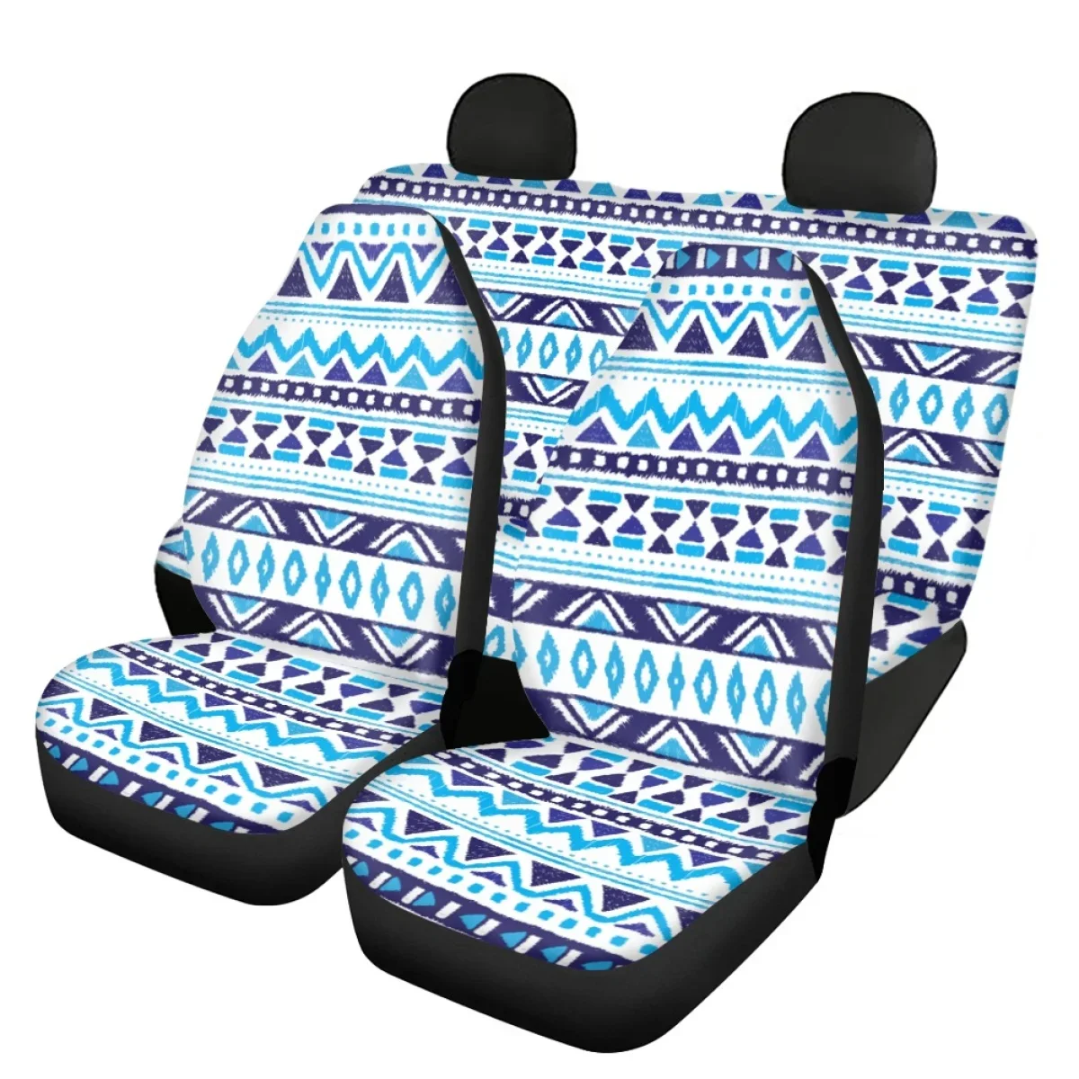 Car Seat Cover Aztec Pattern Auto Intorior Decor with Geometric Folk Cultural Front and Back for Vehicle Seat Covers Accessories