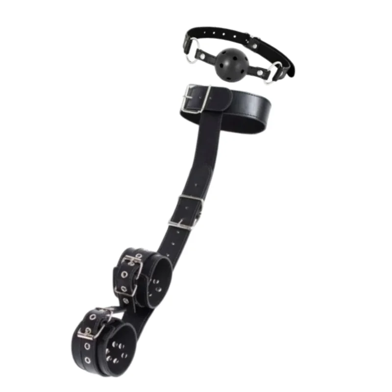 BDSM Bondage Kit Backhand Handcuffs Binding Restraint Set Adult Couple Role‑Play Accessory