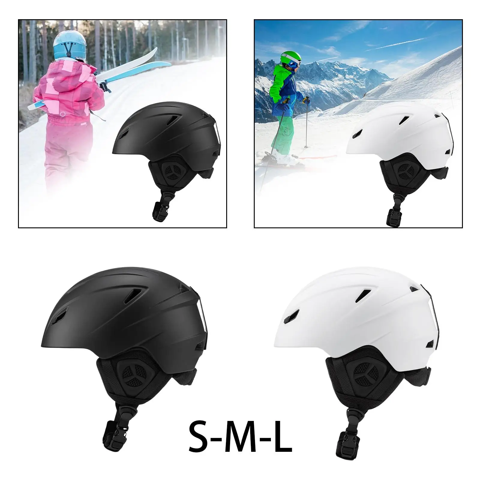 Snow Ski Helmet Portable Comfortable Impact Resistance Sports Helmet for Biking Cycling Rock Climbing Mountain Road Biker Kids