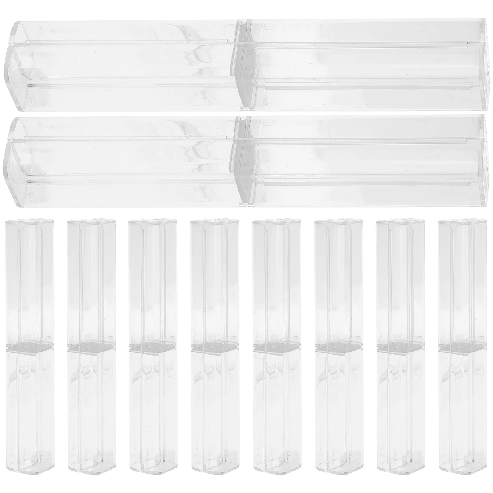 

10Pcs Transparent Pencil Organizer Portable Pen Case Storage Box Practical Stationery Container for Students Office