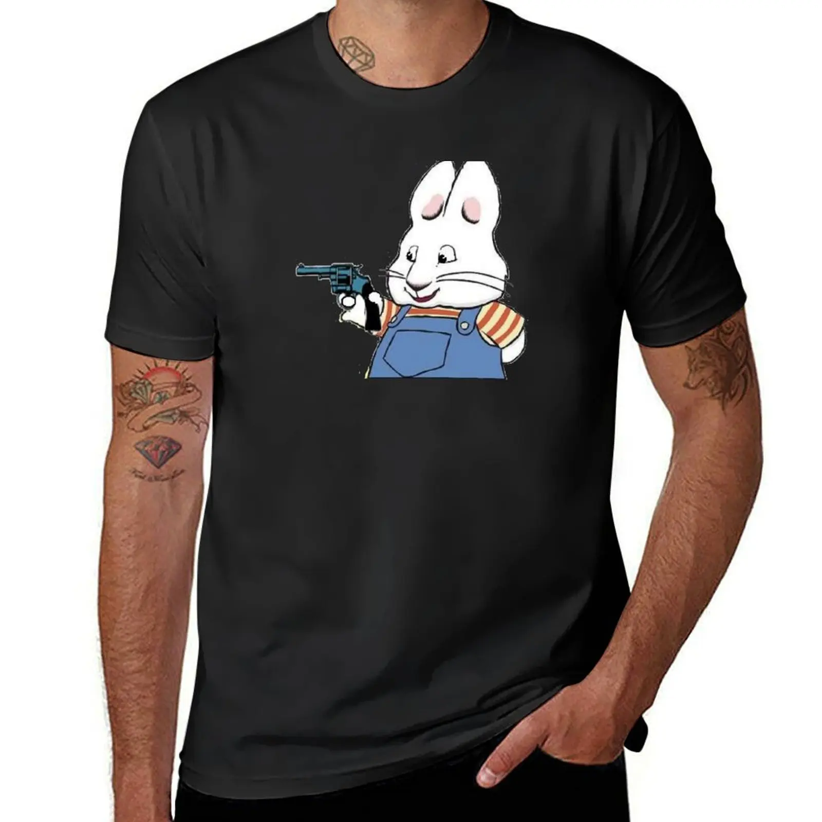 

Max has a Gun T-Shirt vintage baggy shirts summer 2025 cute tops sweat shirts, men