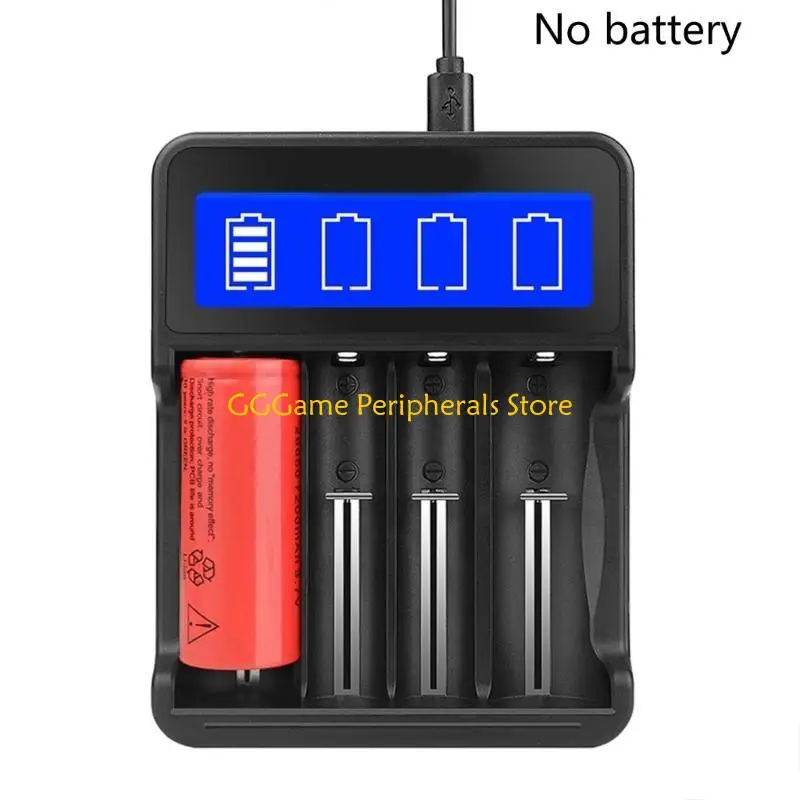 U55B USB 4 Slots LED Battery for 18650 26650 16340 14500 10440 18500 NiMh/NiCd AA/AAA Rechargeable Batteries