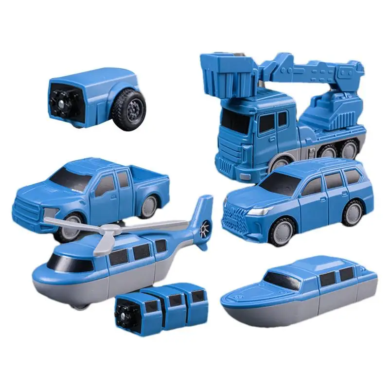 Toddler Construction Car Transform Set Magnetic Transforming Cars Kids Construction Toys Portable Toy Construction Vehicles