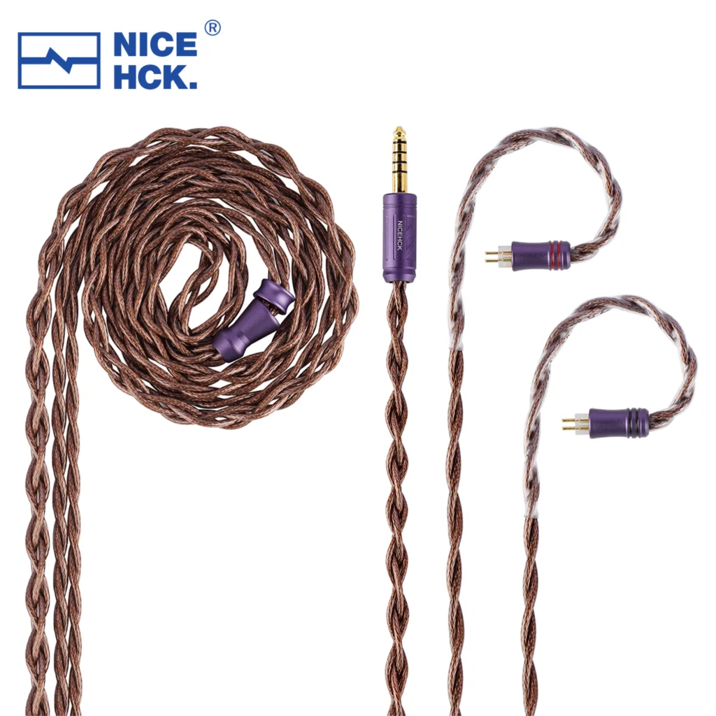 NiceHCK HugLaura HiFi Audio Oortelefoon Upgrade Kabel Gemengd Koper Vervang Draad MMCX/2Pin voor Delci Explorer DaVinci Himalaya 4U