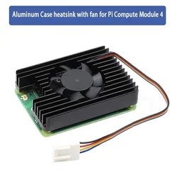 Raspberry Pi CM4 Fan Aluminum Case Embedded Aluminum Heatsink Cooler Protective Shell for Compute Module 4 IO PoE Board