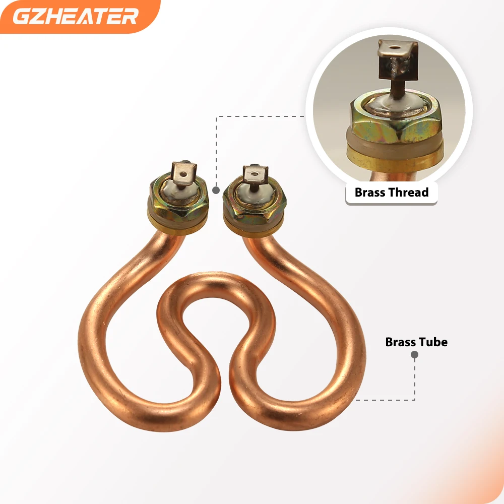 2U Horseshoe Shape  brass Electric Heat Tube for Coffeemaker Electric Kettle of 500W 220V Heating Element