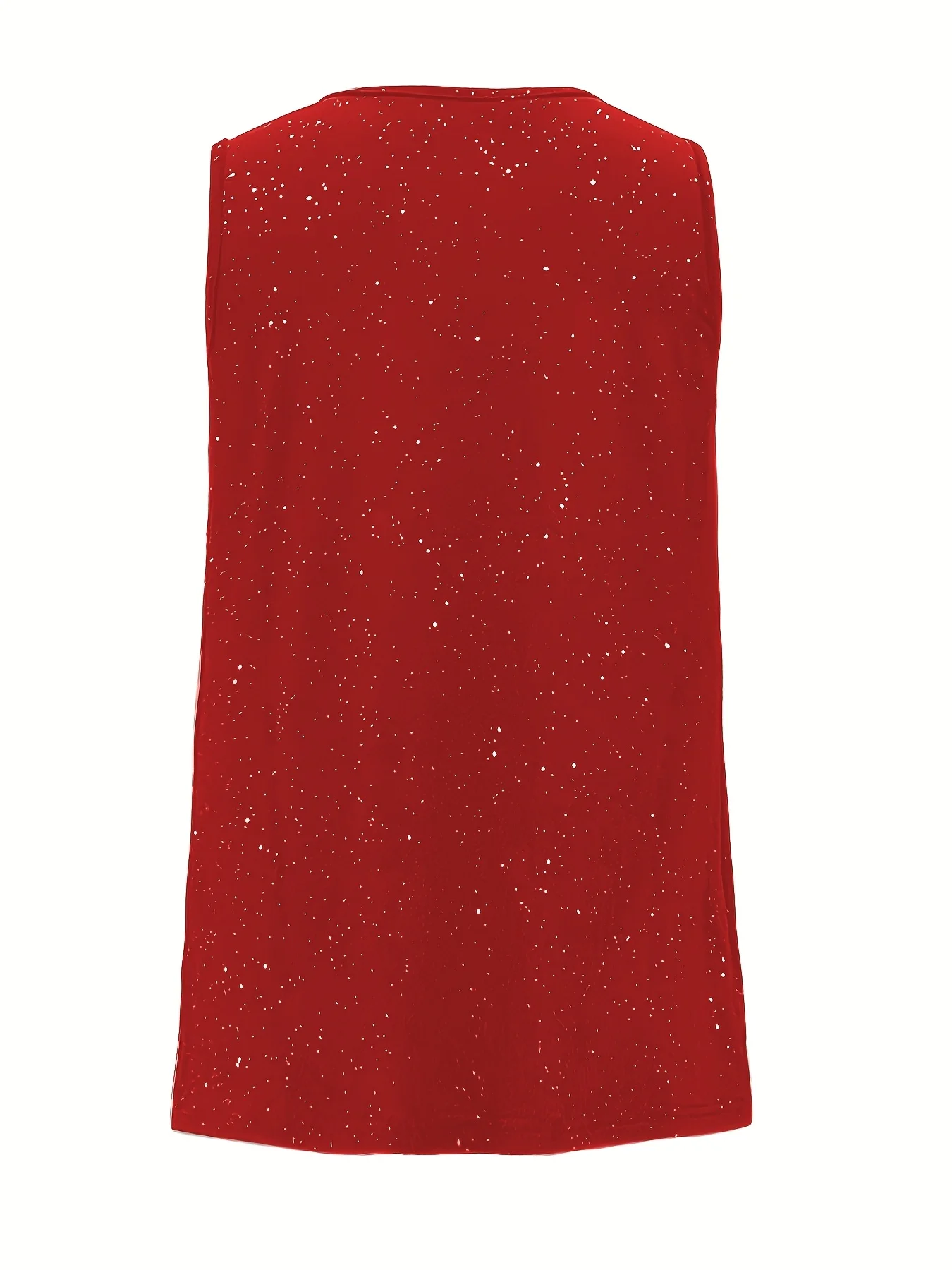 Ärmelloses Party-Top für Damen in Übergröße mit Glitzer-Design und Schlüsselloch-Detail, elegante Bluse – Detail 9
