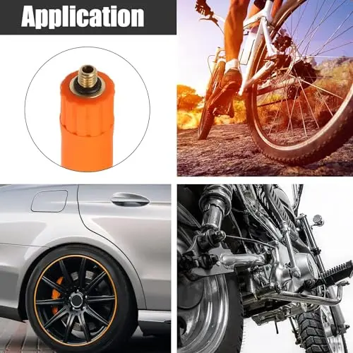 M6 M8 Tire Inflator Extension Hose, with Valve Adapter Ball Pump Needle Balloon Nozzle Inflation Kit for Car Bicycle Motorcycle