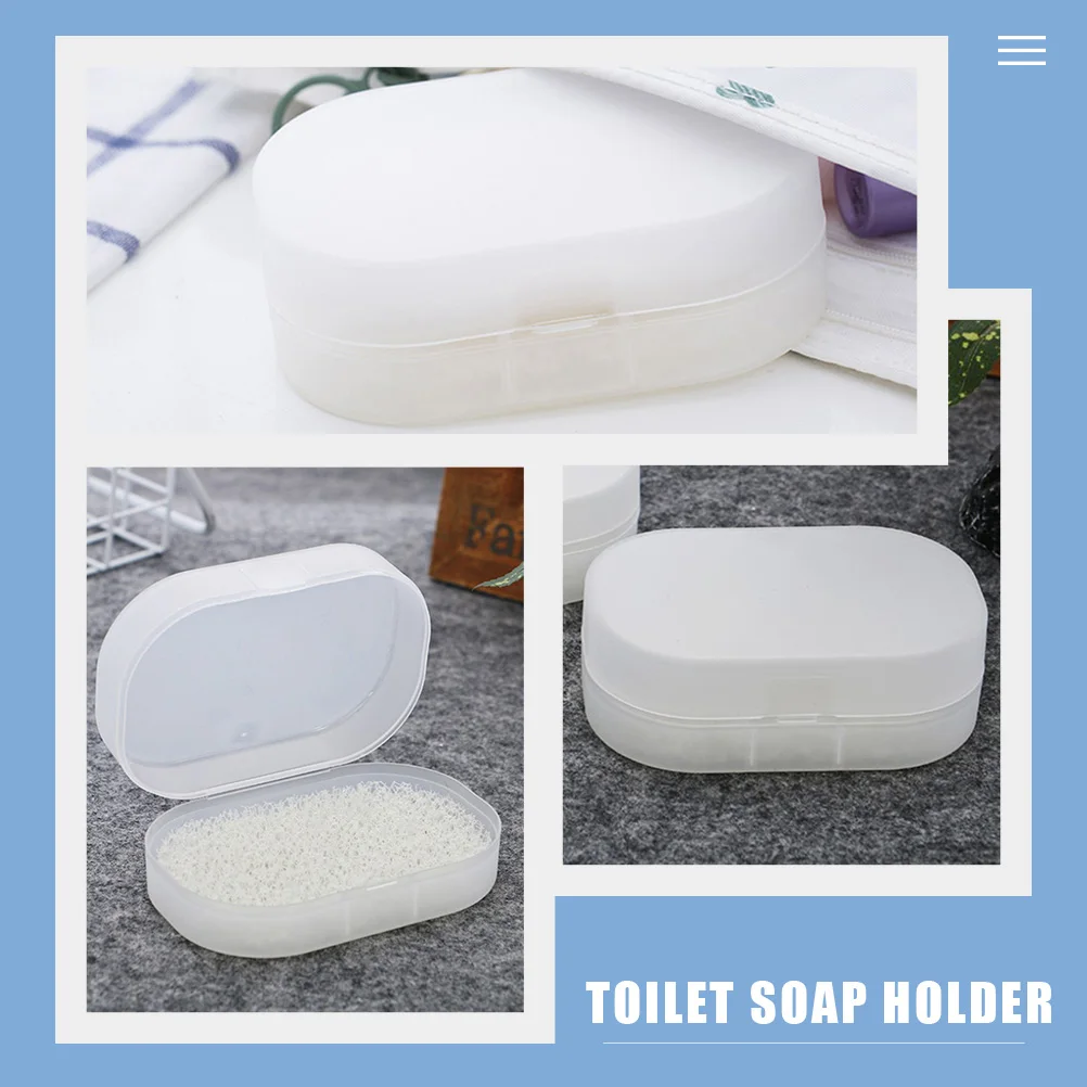 

PP Sponge Dish Bathroom Supplies Household HolderPortable Storage Box for Kitchen Toilet Shower Travel Soap Container Soap Tray