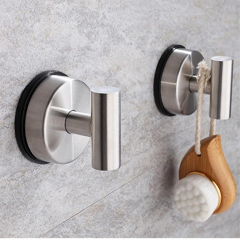 Non Marking Stainless Steel Suction Cup Hook, No Punching Vacuum Coat Hook, Wall, Bathroom, Kitchen Towel Suction Cup Hook 1pcs