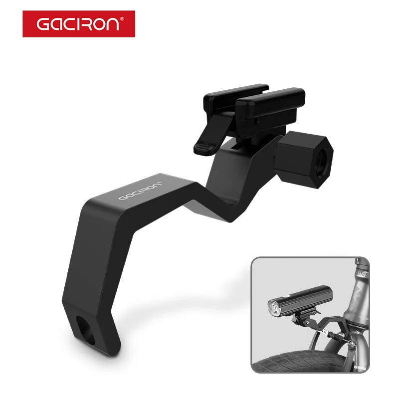 Gaciron Bike Headlight Bracket Folding Bicycle Light Aluninum Alloy Extension Mount Bracket Light Holder Stand for Brompton