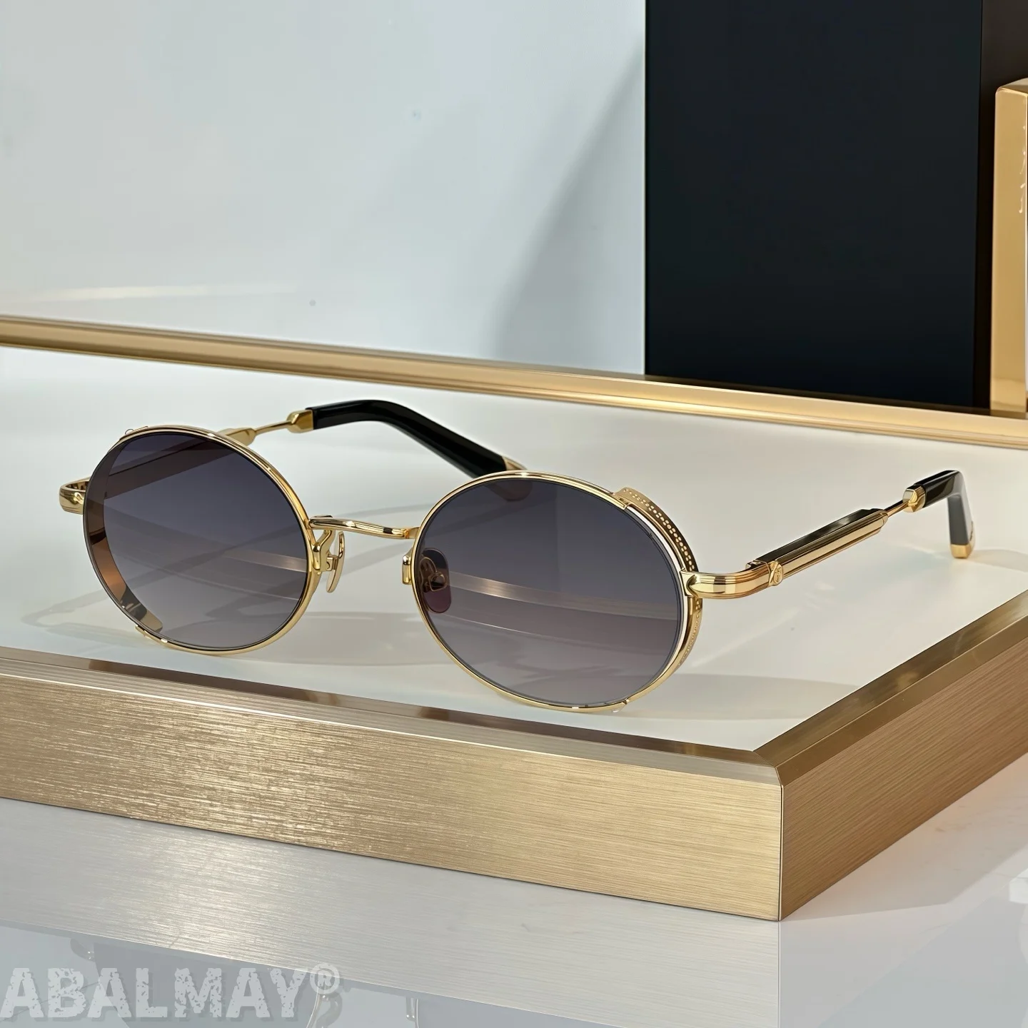 

MAY The orang 53MM Top Quality Mens Sunglasses for Women Classic Punk Luxury Acetate Titanium UV400 Designer Sunglasses with box