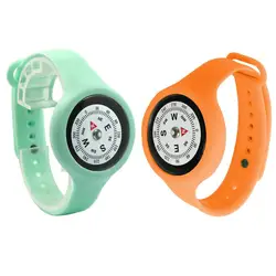 Outdoor Wearable Wrist Compass Precision Damping Fluid Compass Waterproof Outdoor Camping Hiking Travel Climbing Survival Tool