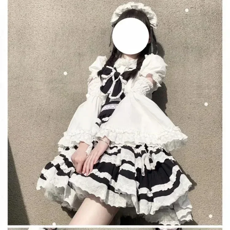 تنورة صيفية 2025 على شكل حرف a للنساء Y2K بخصر نحيف من الدانتيل مكشكش هاراجوكو تنانير بحزام أزرق قابلة للفصل عصرية رائجة البيع #5