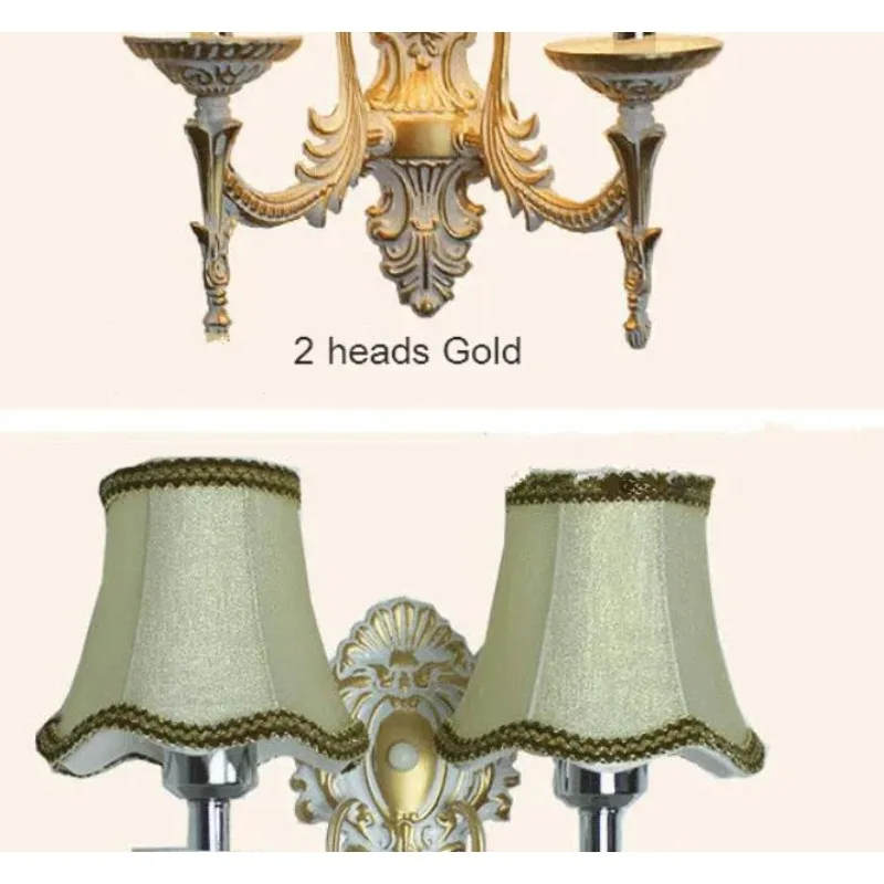 

Fashion princess real single head double slider wall lamp ofhead vintage rustic cloth