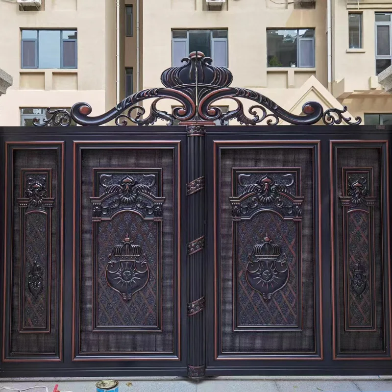 Customization New Style Aluminium Modern Gate House Main Gate Designs Iron Pipe Gate Designs for Home