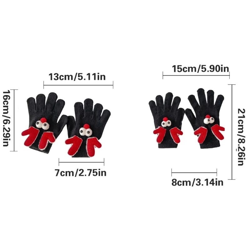 Weihnachts-Thema-Rentier-Handschuhe, flexible Screen-Touch-Handwear-Strickhandschuhe