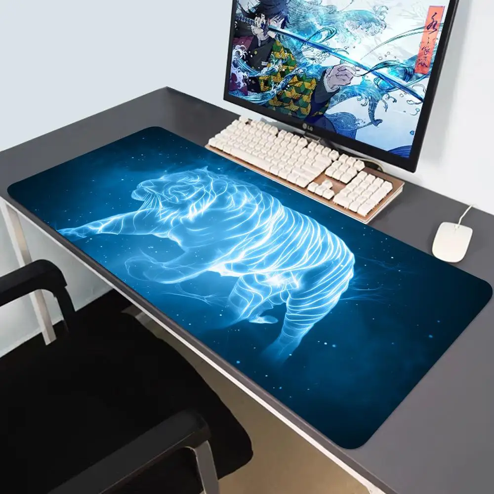

HYBXAXC Cool Anime Wolf Bear Spirit Gaming Mouse Pad, Non-Slip Desk Mat, Aesthetic Fantasy Art Mousepad for Gamer Student Gift