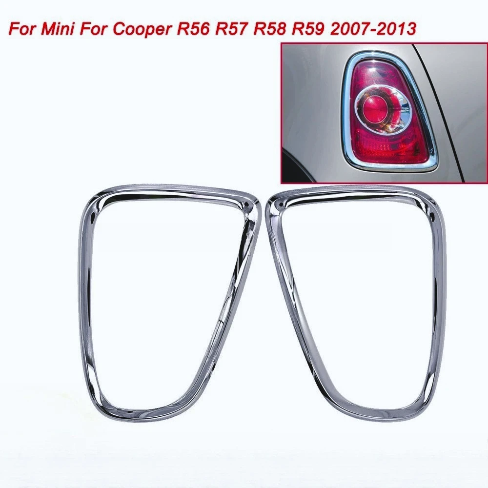 ZF-T 2 piezas de cubierta de luz trasera para coche, color negro o plateado, para Mini Cooper R56 R57 R58 R59 2007-2013 51132752