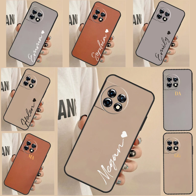 Personalized Monogram Case For OnePlus Nord 3 2T CE 2 Lite N10 N20 N30 OnePlus 10T 8T 9R 10R 11 8 9 10 Pro Cover