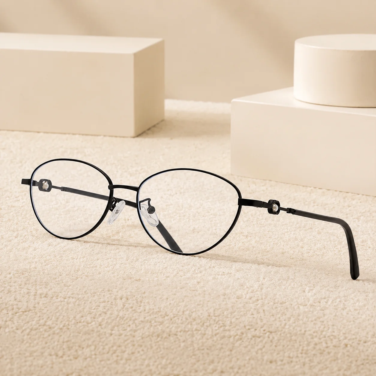 1 Stück, schicke Damenbrille mit ovalem Metallrahmen, ohne Korrektionswerte, leicht, mit Strasssteinen verziert, klare Gläser, ideal für Partys, Freizeit und den Stadtalltag.