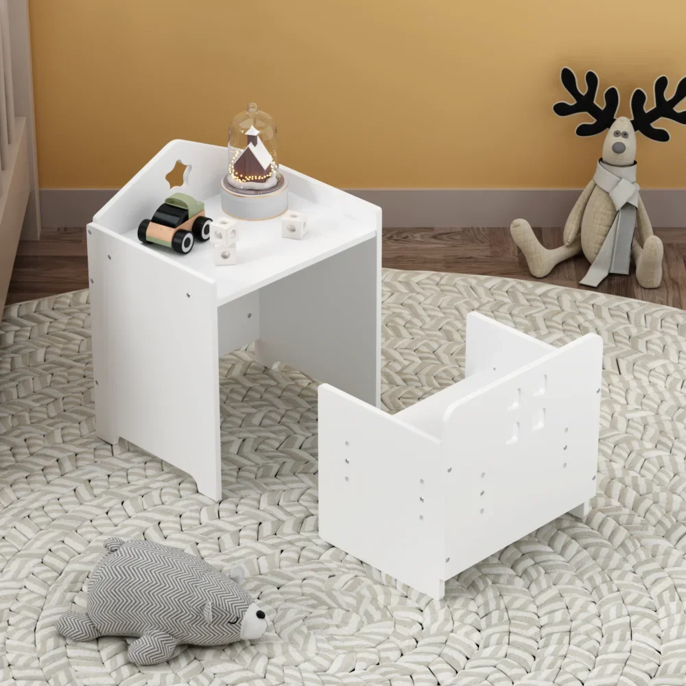 

Kids Montessori Weaning Table And Chair Set Wooden Toddler Table And Chair Set Kids Activity Table Step Stools With Blackboard