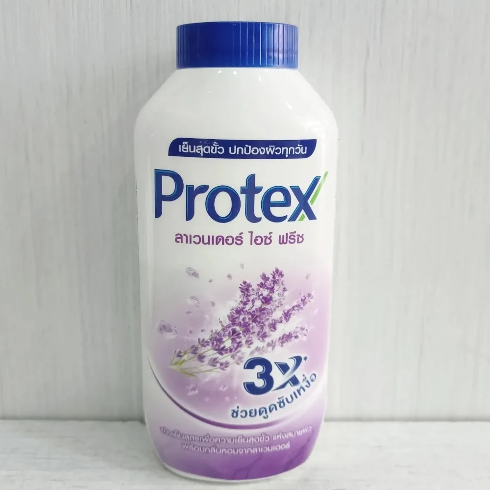 Polvo refrescante de talco Thai Protex, refrescante, calmante, alivia la picazón, antitranspirante, eliminación del sudor, sabor fresco y cómodo