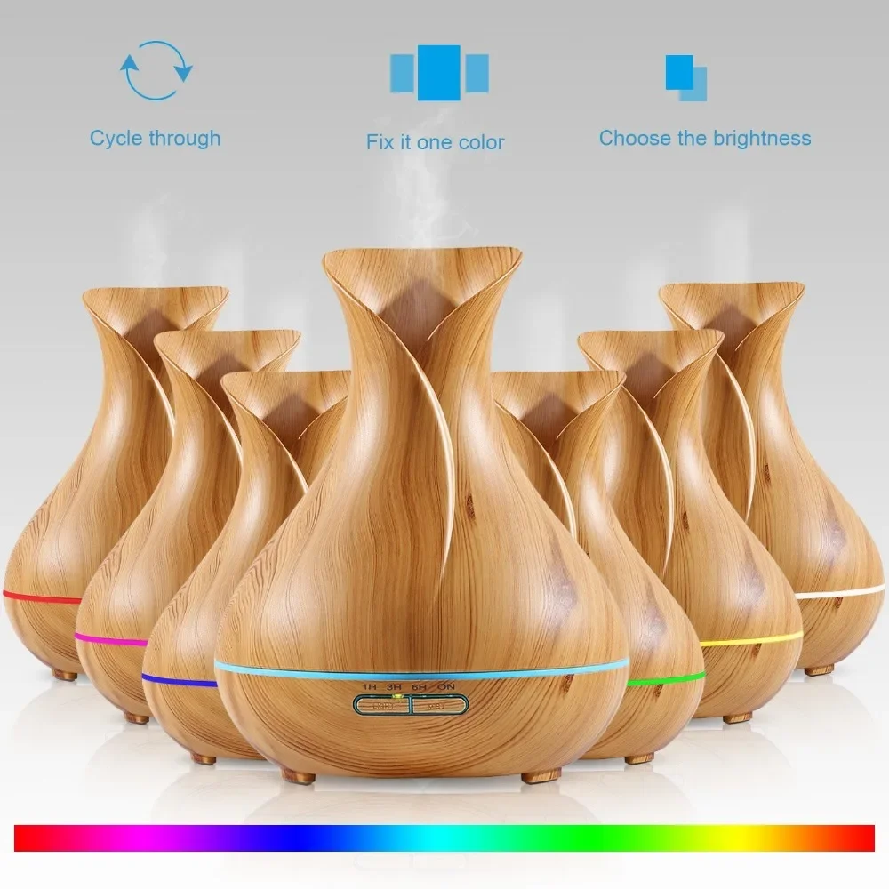 Essential Oil Diffuser Mist Maker Fogger 500ML Large Capacity Ultrasonic Air Humidifier with  Lights    Diffuser