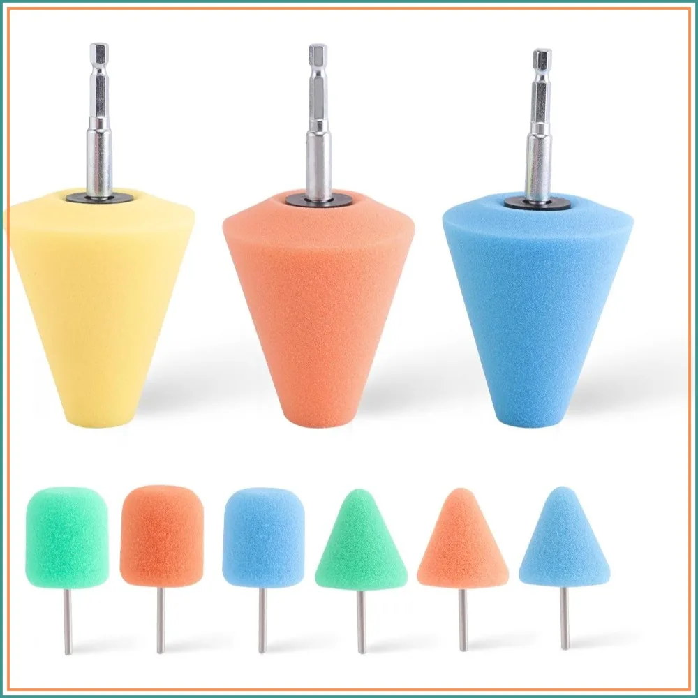 

9 PCS Polishing Cone Set for Automotive Wheel Hub Care, Metal Polish Buffing Ball for Aluminum and Stainless Steel