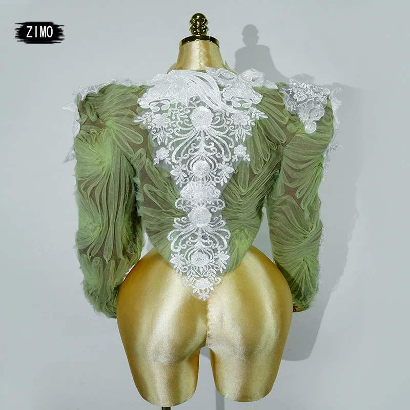 سباركل توهج سترة معطف المرحلة شرابات مجموعة مثير المرأة جوجو ملهى ليلي حفلة كرنفال المحاصيل القمم ارتداء المغني أداء زي