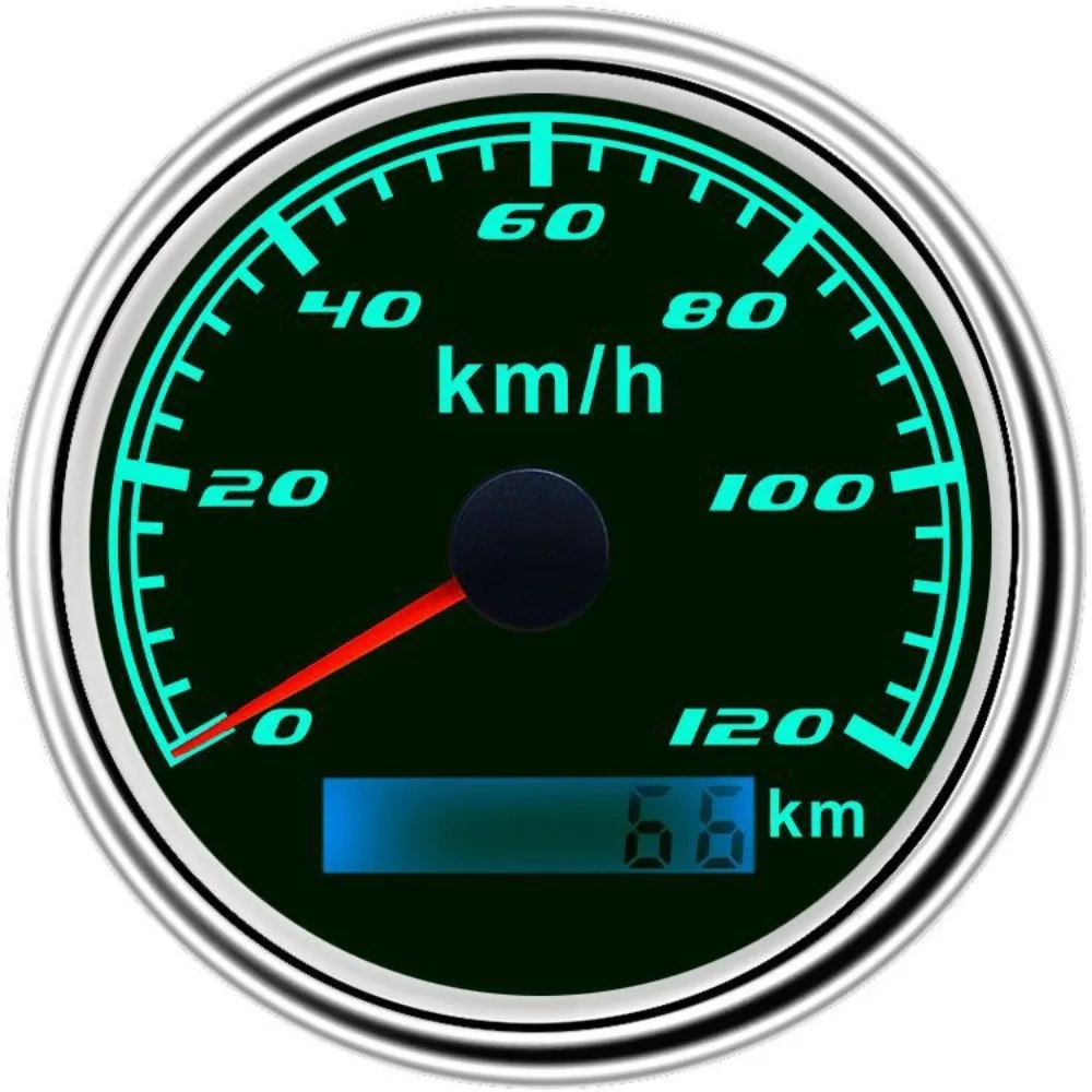 85Mm Speedometer Motorcycle with Waterproof GPS Speedometer Construction Vehicle Truck GPS Positioning Speedometer 12V/24V